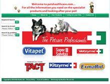 Tablet Screenshot of petshealthcare.com